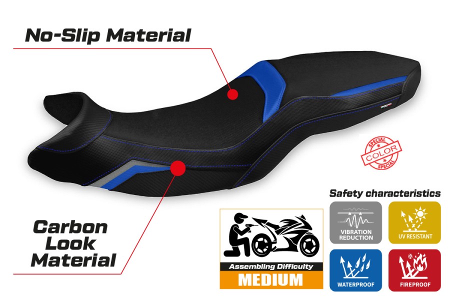 Funda de asiento compatible - BMW F 900 R 2019-2026 - mod Almaty Special Color Comfort System