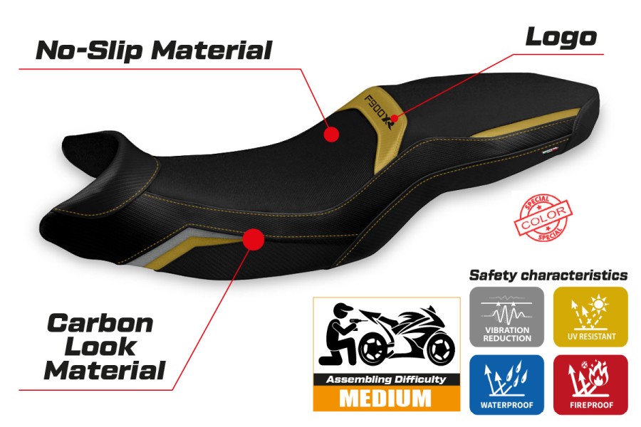 Sitzbezug kompatibel - BMW F 900 XR 2019-2026 - mod Tartu Special Color Comfort System