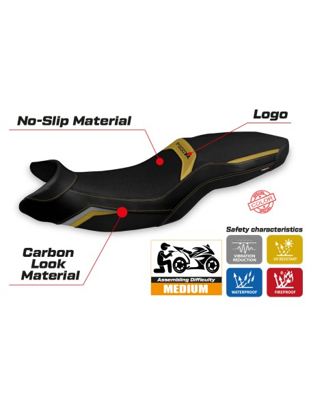 Housse de selle compatible - BMW F 900 XR 2019-2025 - mod Tartu Special Color Comfort System