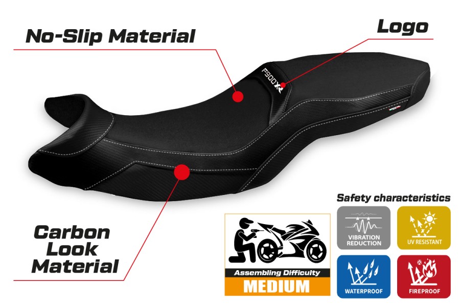 Rivestimento sella compatibile - BMW F 900 XR 2019-2026 - mod Tartu Comfort System