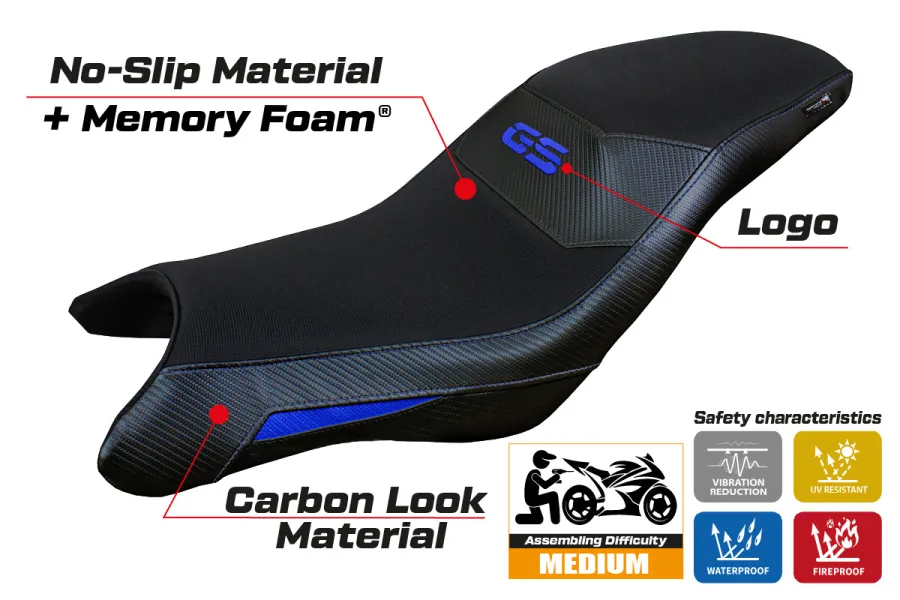 Sitzbezug kompatibel - BMW G 310 GS 2017-2026 - mod Thiva Comfort System