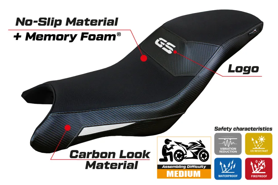 Rivestimento sella compatibile - BMW G 310 GS 2017-2026 - mod Thiva Comfort System