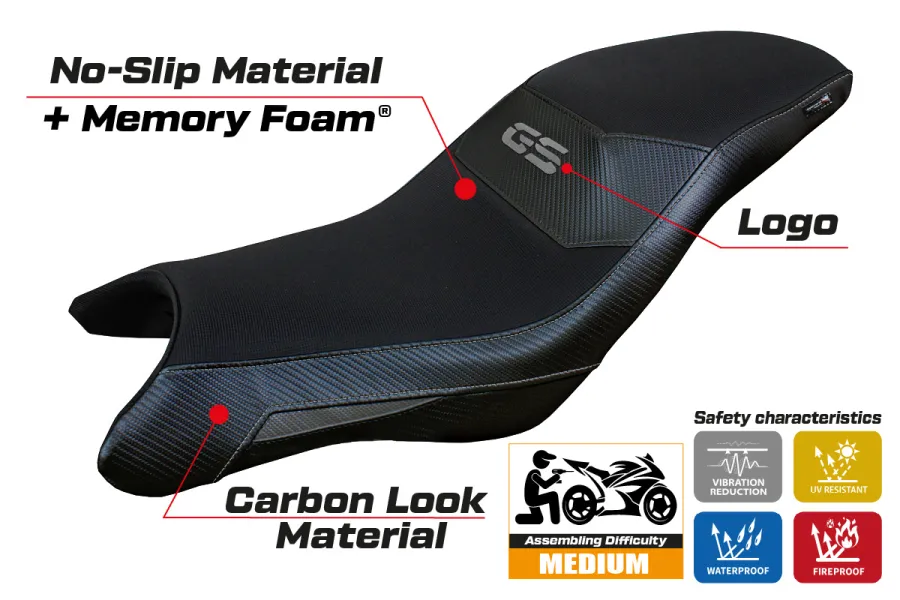 Seat cover compatible - BMW G 310 GS 2017-2026 - mod Thiva Comfort System