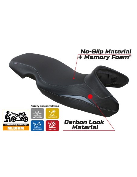 Funda de asiento compatible - BMW G 650 GS 2010 - 2016 - mod Tauro