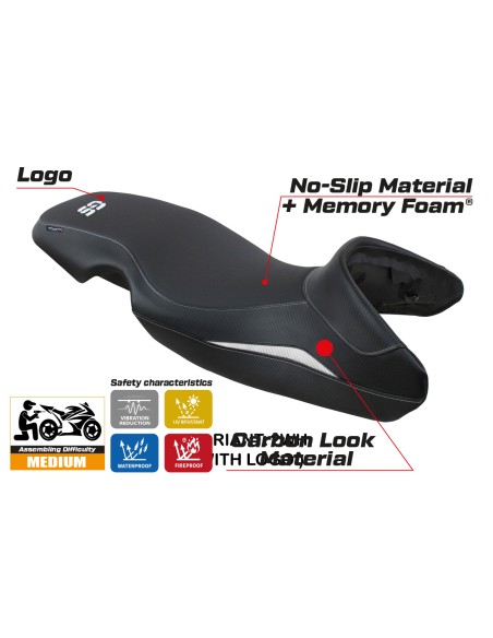 Sitzbezug kompatibel - BMW G 650 GS 2010 - 2016 - mod Tauro Comfort System