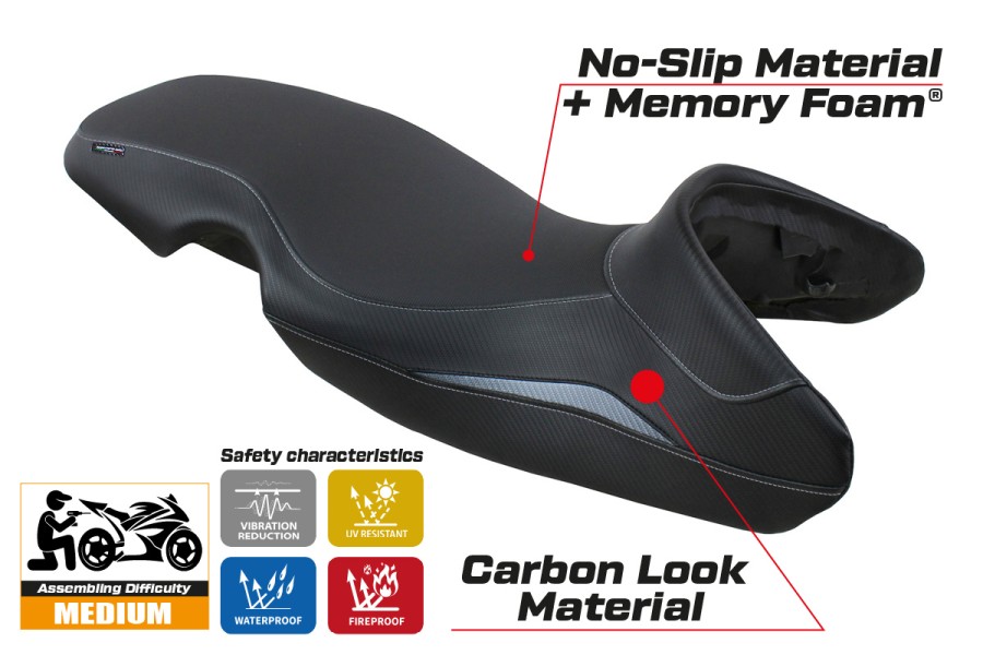 Housse de selle compatible - BMW G 650 GS 2010 - 2016 - mod Tauro Comfort System
