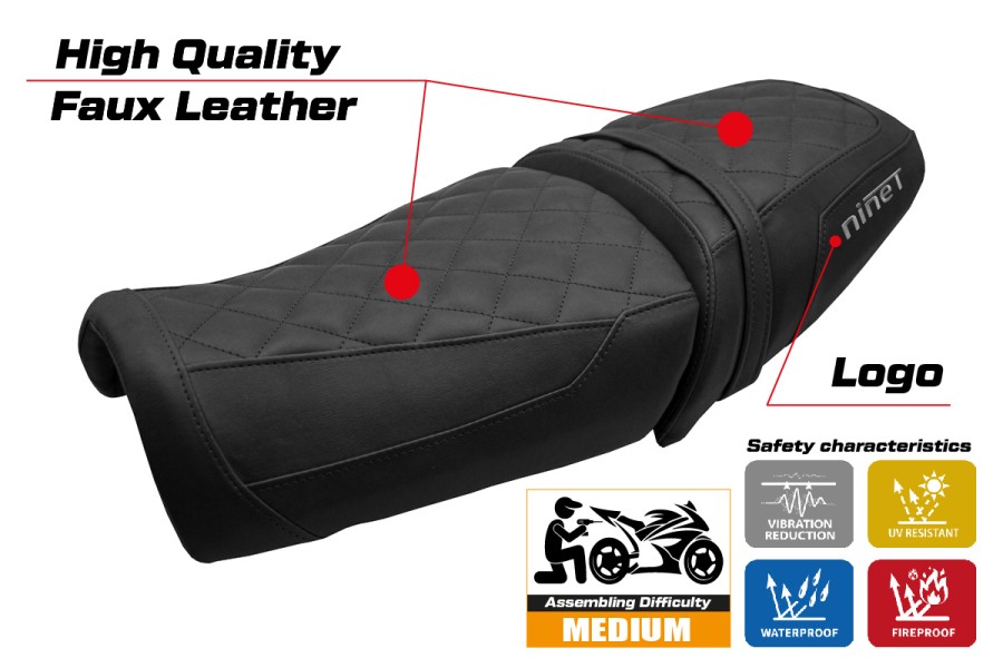 Funda de asiento compatible - BMW R12 NINE T 2025-2026 - mod Ninette