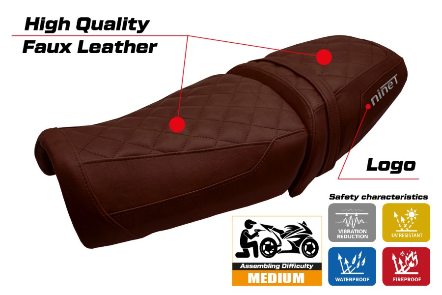 Seat cover compatible - BMW R12 NINE T 2025-2026 - mod Ninette