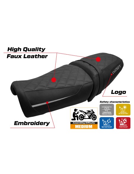 Funda de asiento compatible - BMW R12 NINE T 2025 - mod Ninette