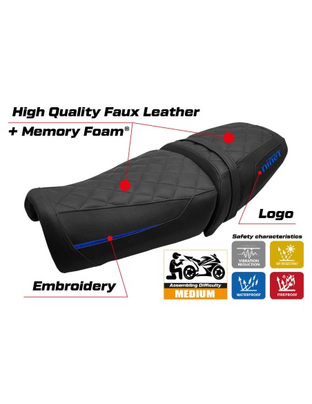 Housse de selle compatible - BMW R12 NINE T 2025 - mod Ninette Comfort System
