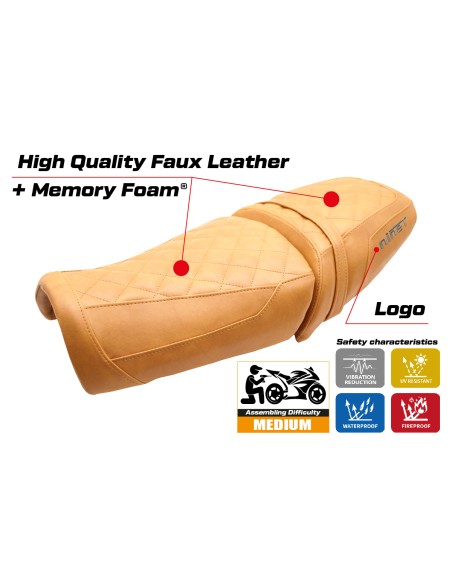 Housse de selle compatible - BMW R12 NINE T 2025 - mod Ninette Comfort System