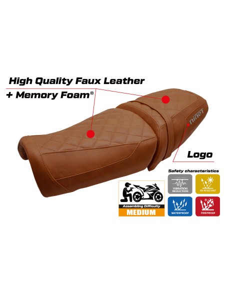 Funda de asiento compatible - BMW R12 NINE T 2025 - mod Ninette Comfort System