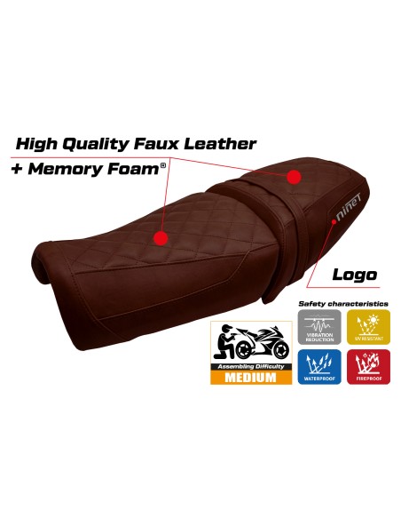 Seat cover compatible - BMW R12 NINE T 2025 - mod Ninette Comfort System