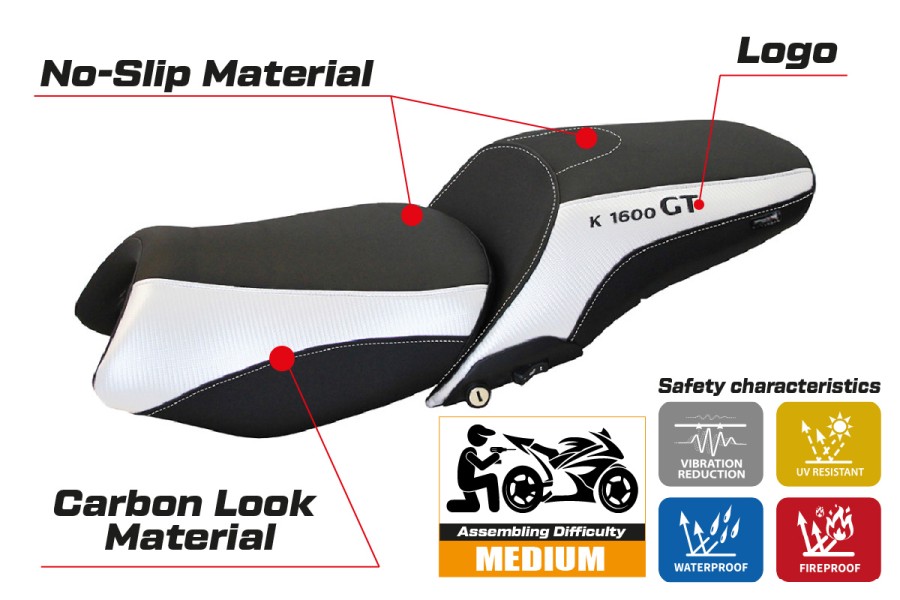 Sitzbezug kompatibel BMW K 1600 GT (10-22) Modell Tropea Color comfort system