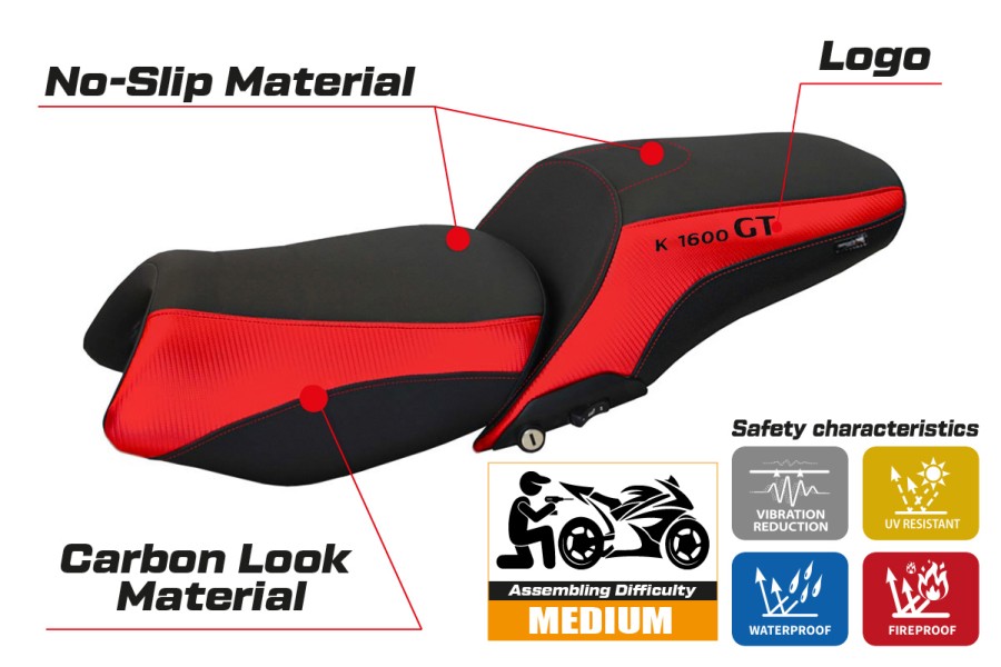 Sitzbezug kompatibel BMW K 1600 GT (10-22) Modell Tropea Color comfort system