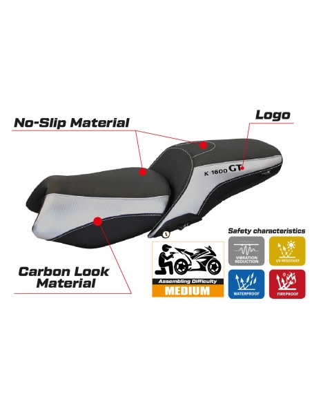 Seat cover compatible BMW K 1600 GT (10-22) Tropea Color comfort system model