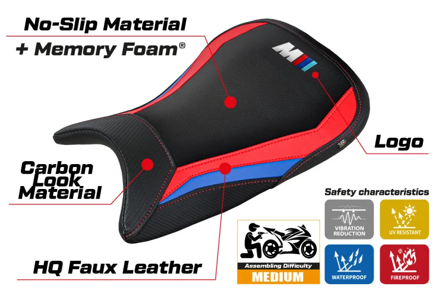 Sitzbezug kompatibel - BMW M 1000 RR 2021 - 2022 - mod Jena Comfort System