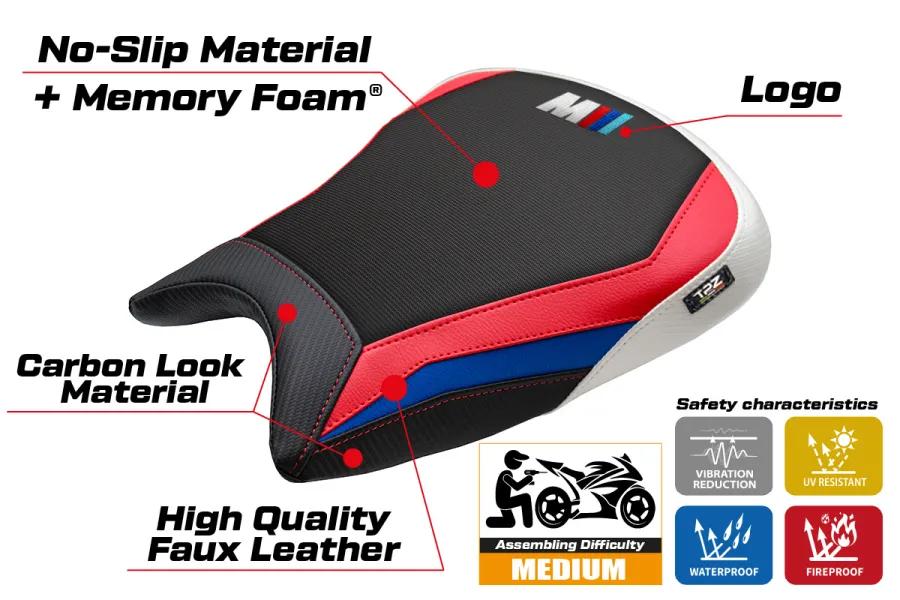 Sitzbezug kompatibel - BMW M 1000 RR 2023-2026 - mod Melk Comfort System