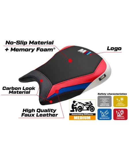Sitzbezug kompatibel - BMW M 1000 RR 2023-2026 - mod Melk Comfort System
