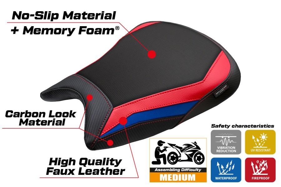 Housse de selle compatible - BMW M 1000 RR 2023-2026 - mod Melk Comfort System