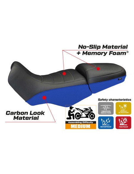 Sitzbezug kompatibel - BMW R 1100/1150 GS 1994 - 2003 - mod Firenze Carbon Color Comfort System