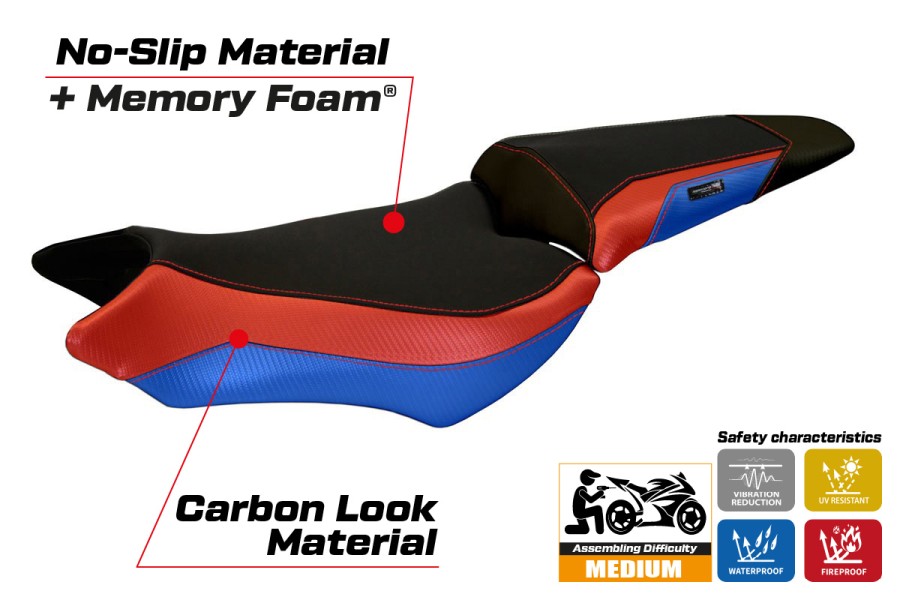 Housse de selle compatible - Honda CB 1000 R 2008 - 2017 - mod Ponza Comfort System