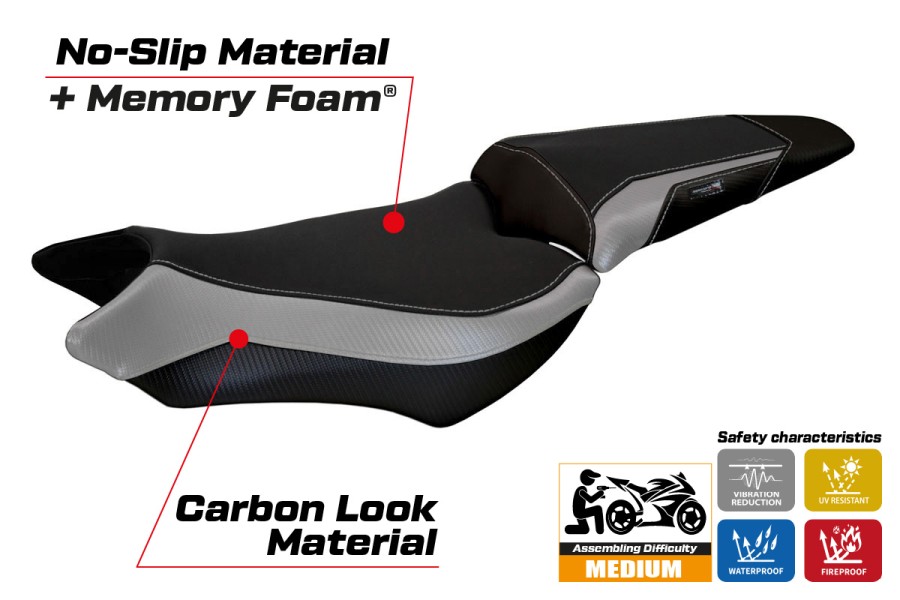 Funda de asiento compatible - Honda CB 1000 R  2008 - 2017 - mod Ponza Comfort System