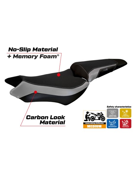 Funda de asiento compatible - Honda CB 1000 R  2008 - 2017 - mod Ponza Comfort System