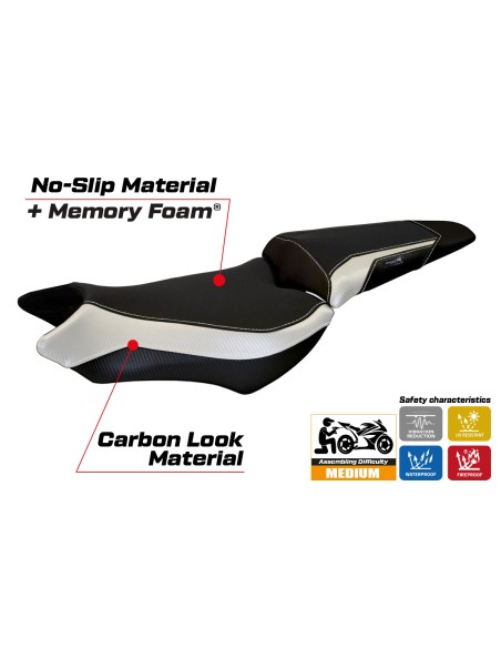 Funda de asiento compatible - Honda CB 1000 R  2008 - 2017 - mod Ponza Comfort System