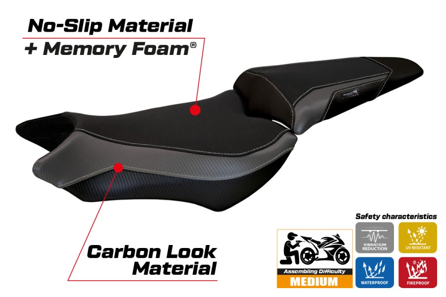 Funda de asiento compatible - Honda CB 1000 R  2008 - 2017 - mod Ponza Comfort System