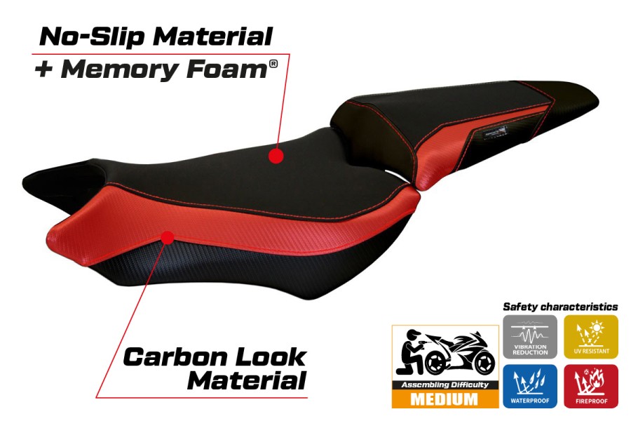 Housse de selle compatible - Honda CB 1000 R 2008 - 2017 - mod Ponza Comfort System