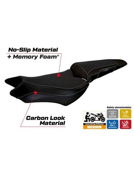 Funda de asiento compatible - Honda CB 1000 R  2008 - 2017 - mod Ponza Comfort System