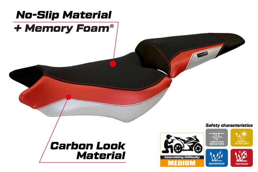 Seat cover compatible - Honda CB 1000 R 2008 - 2017 - mod Ponza Comfort System