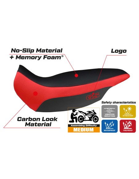 Seat cover compatible BMW R 1150 GS Adventure (02-06) Giarre comfort system model