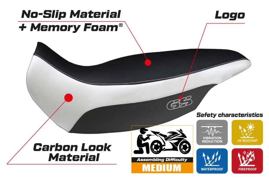 Sitzbezug kompatibel BMW R 1150 GS Adventure (02-06) Modell Giarre comfort system