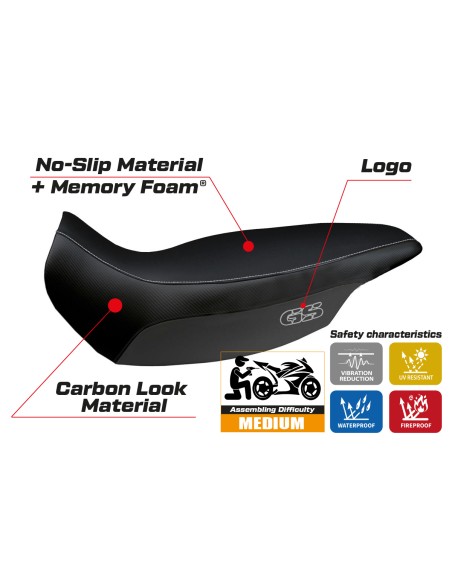 Rivestimento sella compatibile BMW R 1150 GS Adventure (02-06) modello Giarre comfort system
