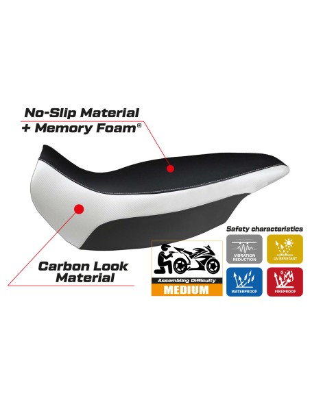 Funda de asiento compatible con BMW R 1150 GS Adventure (02-06) modelo Giarre comfort system