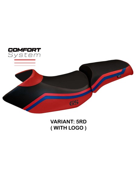 Funda de asiento compatible BMW R 1200 GS (05-12) modelo Lione 1 comfort system