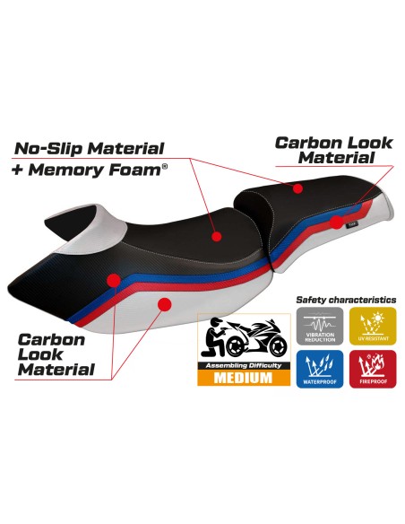 Sitzbezug kompatibel BMW R 1200 GS (05-12) Modell Lione 1 comfort system