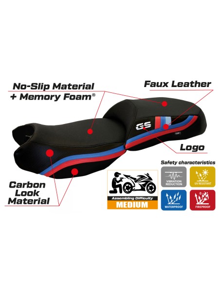 Sitzbezug kompatibel BMW R 1200 GS (13-18) Modell Exclusive Anniversary comfort system