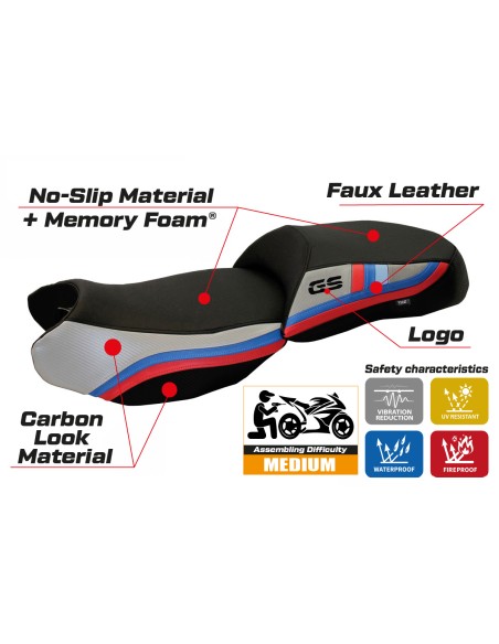 Funda de asiento compatible - BMW R 1200 GS 2013 - 2018 - mod Heating Comfort System