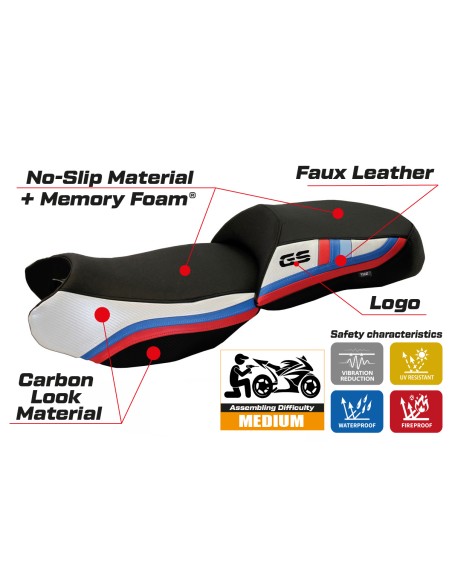 Seat cover compatible - BMW R 1200 GS 2013 - 2018 - mod Heating Comfort System