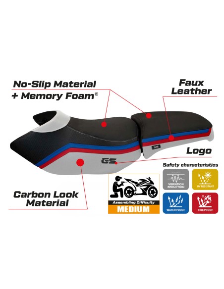 Rivestimento sella compatibile BMW R 1200 GS Adventure (06-12) modello Ionia 1 comfort system