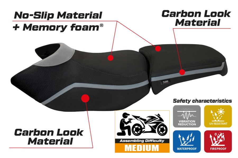 Seat cover compatible BMW R 1200 GS Adventure (06-12) Ionia 4 comfort system model