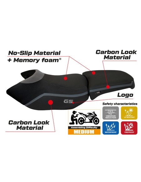 Seat cover compatible BMW R 1200 GS Adventure (06-12) Ionia 4 comfort system model