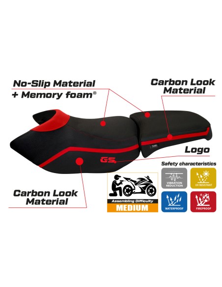 Seat cover compatible BMW R 1200 GS Adventure (06-12) Ionia 4 comfort system model