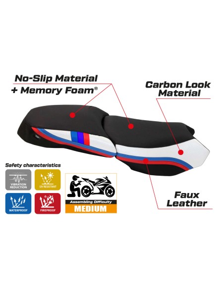 Sitzbezug passend für BMW R 1200 GS Adventure (13-18) modell exclusive anniversary comfort system