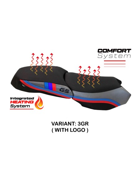 Funda de asiento compatible - BMW R 1200 GS Adventure 2013 - 2018 - mod Heating Comfort System