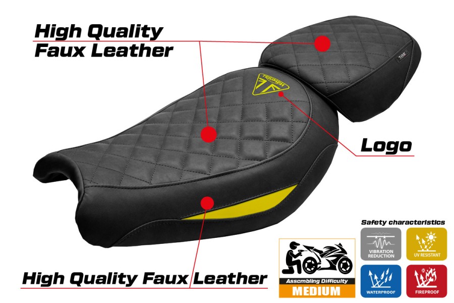 Housse de selle compatible - Triumph Scrambler 400 X / 400 XC 2024-2026 - mod Xinyi