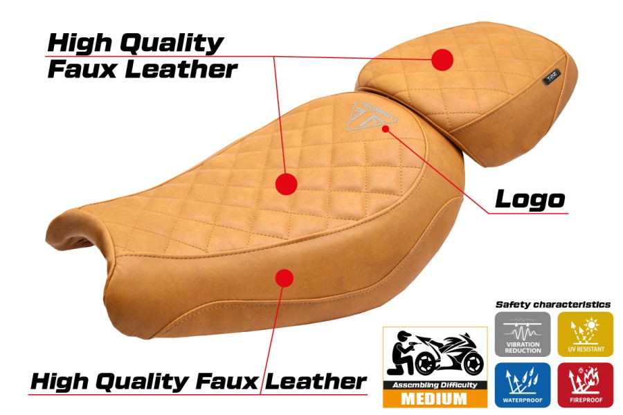 Housse de selle compatible - Triumph Scrambler 400 X / 400 XC 2024-2026 - mod Xinyi